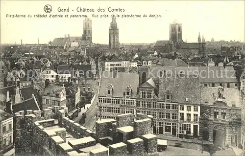 Gand Belgien Chateau des Comtes Vue prise de la plate forme du donjon Kat. Gent Flandern