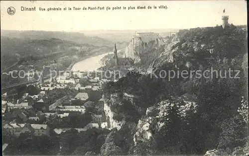 Dinant Wallonie Vue generale et la Tour de Mont Fort Kat. Dinant