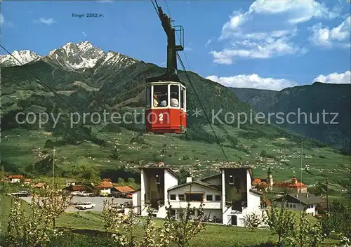 Dorf Tirol Talstation Seilbahn mit Hochmut und Ifinger Kat. Tirolo