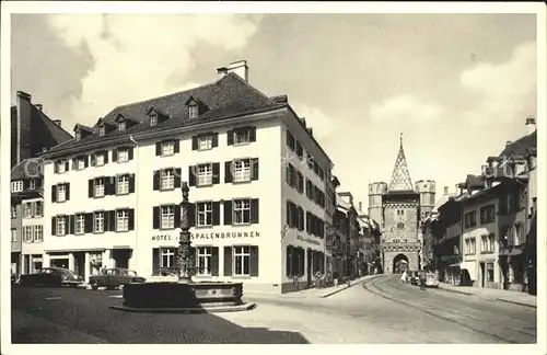 Basel BS Hotel Restaurant zum Spalenbrunnen Kat. Basel