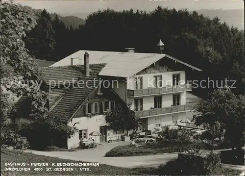 St Georgen Attergau Gasthaus Pension Buchschachermair Kat. Voecklabruck