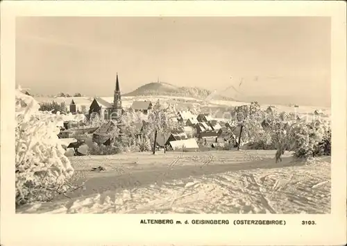 Altenberg Erzgebirge Winterpanorama Kat. Geising