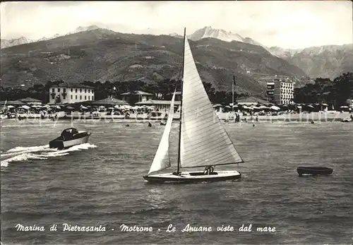 Marina di Pietrasanta Motrone Apuane viste dal mare Kat. Lucca