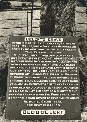 Beddgelert Gelert Grave Beddgelert North Wales Kat. Gwynedd