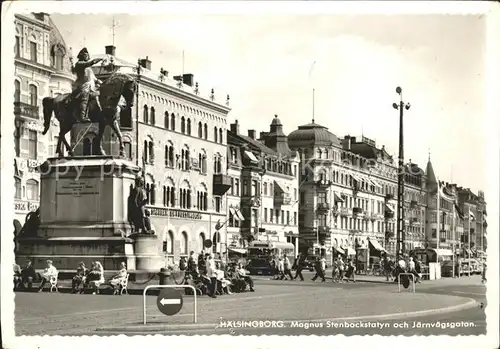 Haelsingborg Magnus Stenbockstatyn Jaernvaegsgatan Kat. Schweden