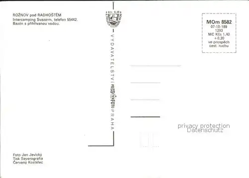 Roznov pod Radhostem Intercamping Svazarm Kat. Roznau Rosenau