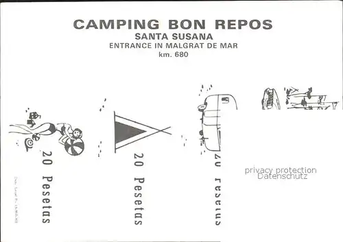 Santa Susanna Camping Bon Repos Fliegeraufnahme Kat. Barcelona