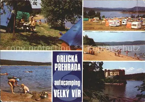 Orlicka Prehrada Autocamping Velky Vir Strand Schloss Kat. Tschechische Republik