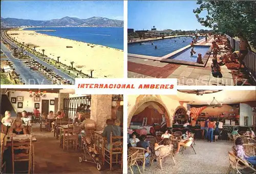 Castello d Empuries Camping Internacional Amberes Strand Schwimmbad Restaurant Kat. Spanien