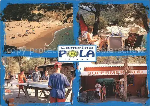 Tossa de Mar Camping Pola Tischtennis Supermarkt Kat. Costa Brava