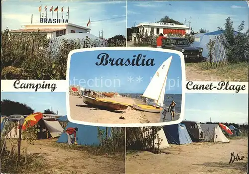 Canet Plage Camping Brasilia Strand Segelboot Kat. Canet en Roussillon