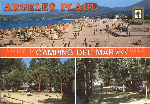 Argeles Plage Camping Del Mar Strand Kinderspielplatz