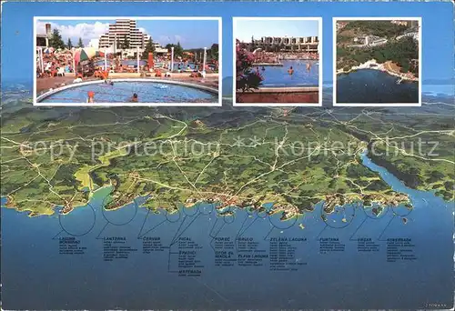 Porec Hotel Adriatik Tourist Swimming Pool uebersichtskarte Adriakueste Kat. Kroatien
