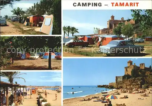 Tarragona Camping Tamarit Teilansichten Strandpartie Burg Kat. Costa Dorada Spanien