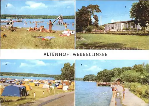 Werbellinsee Altenhof Badestrand Suesser Winkel FDGB Erholungsheim Strandpavillon Campingplatz Am Werbellinsee Kat. Schorfheide