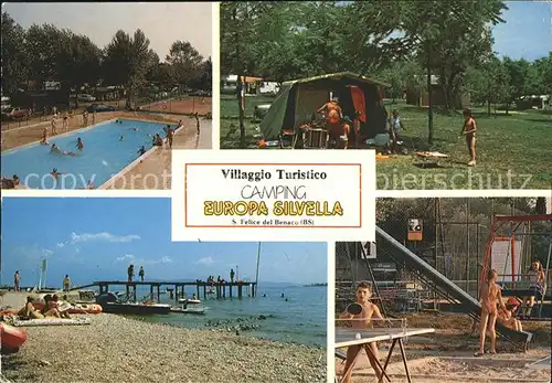 San Felice del Benaco Villagio Turistico Camping Europa Silvella Swimmingpool Strandpartie Spielplatz Kat. Lago di Garda 