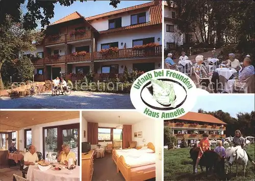 Bad Holzhausen Luebbecke Pension Haus Annelie Garten Gastraum Zimmer Ponyreiten Kat. Preussisch Oldendorf