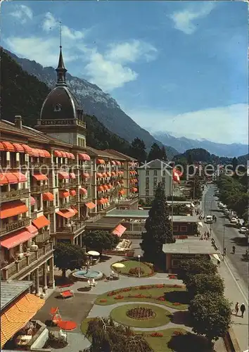Interlaken BE Hoeheweg mit Grand Hotel Viktoria und Jungfrau Kat. Interlaken