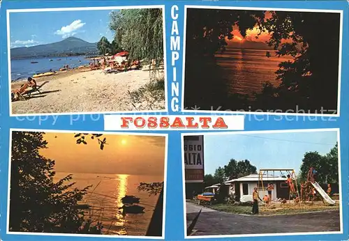 Lazise Lago di Garda Camping Fossalta Strandpartie Sonnenuntergang Spielplatz Kat. Lazise