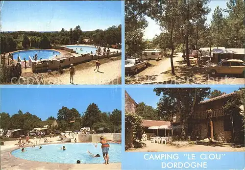 Dordogne Camping Le Clou Vue partielle Le piscine Kat. Region