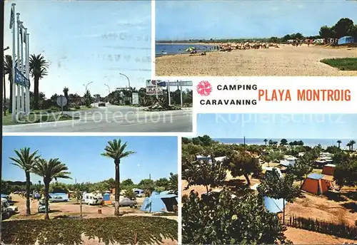 Tarragona Camping Caravaning Playa Montroig  Kat. Costa Dorada Spanien