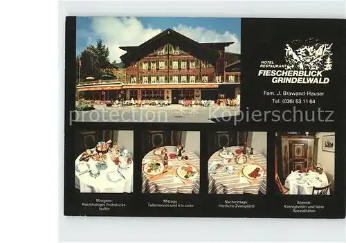 Grindelwald Hotel Restaurant Fiescherblick Kat. Grindelwald