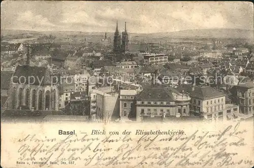 Basel BS Blick von der Elisabethenkirche Kat. Basel