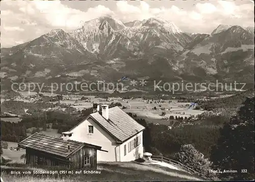Schoenau Berchtesgaden Blick vom Soeldenkoepfl Kat. Berchtesgaden