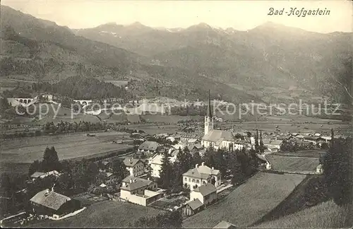 Bad Hofgastein Ortsblick mit Kirch Kat. Bad Hofgastein