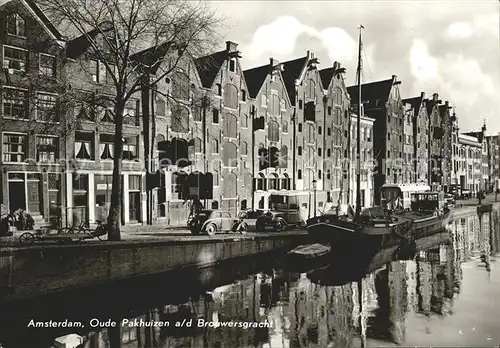 Amsterdam Niederlande Oude Pakhuizen Brouwersgracht Kat. Amsterdam