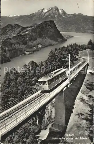 Rigibahn Schnurtobelbruecke Pilatus Kat. Eisenbahn