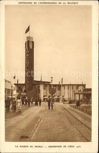 Exposition Liege 1930 Maison du Peuple  Kat. Luettich