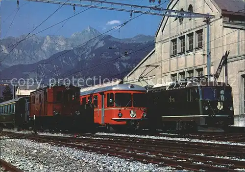 Rhaetische Bahn Triebfahrzeug Generationen Lokomotive  Kat. Eisenbahn