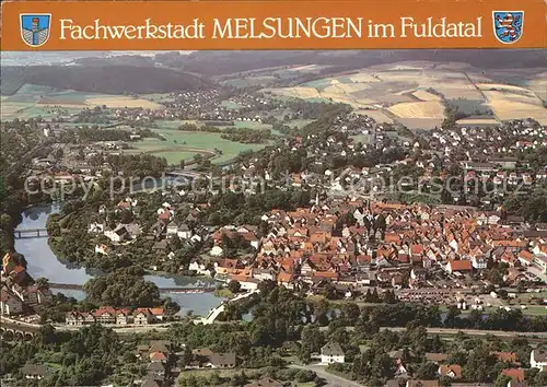 Melsungen Fulda Fliegeraufnahme / Melsungen /Schwalm-Eder-Kreis LKR