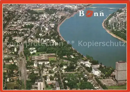 Bonn Rhein Regierungsviertel Fliegeraufnahme Kat. Bonn