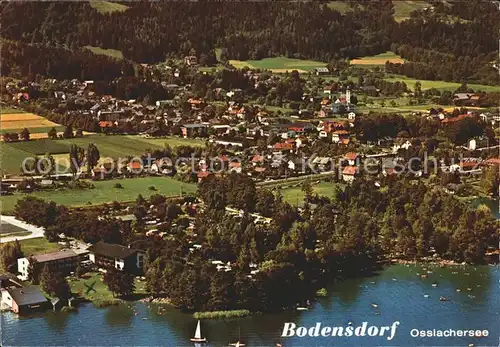 Bodensdorf Steindorf mit Camping Glaser Fliegeraufnahme / Steindorf am Ossiacher See Kaernten /Feldkirchen