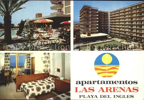 Playa del Ingles Gran Canaria Apartamentos Las Arenas Swimmingpool Zimmer Kat. San Bartolome de Tirajana