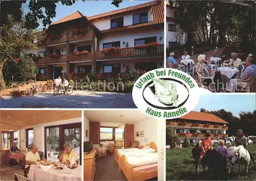 Bad Holzhausen Luebbecke Pension Haus Annelie Gaststube Gartenterrasse Zimmer Ponyreiten Kat. Preussisch Oldendorf