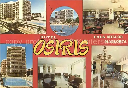 Cala Millor Mallorca Hotel Osiris Swimingpool Strandpartie Empfangshalle Speisesaal Kat. Islas Baleares Spanien