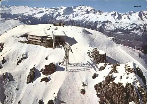 Arosa GR Weisshorn Gipfelrestaurant Fliegeraufnahme Kat. Arosa