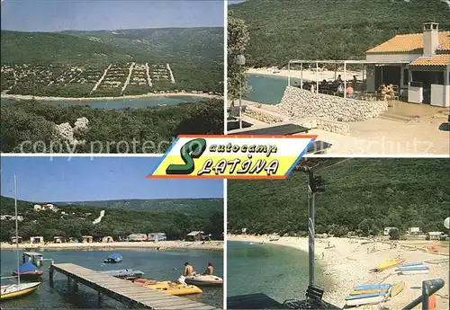 Martinscica Autocamp Slatina Restauration Bootssteg Strandpartie Kat. Kroatien