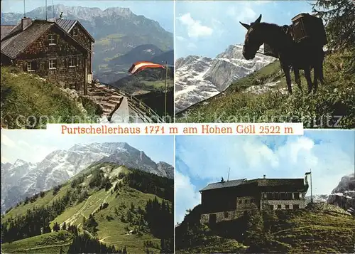 Purtscheller Haus am Hohen Goell Untersberg Huettenmuli Eckersattel mit Hoh Kat. Berchtesgaden