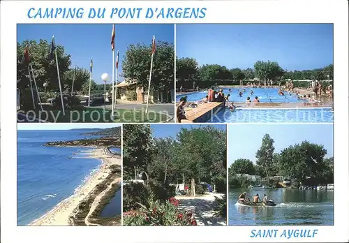 St Aygulf Cote d Azur Camping du Pont d Argens Swimmingpool Bootspartie Kat. Frankreich