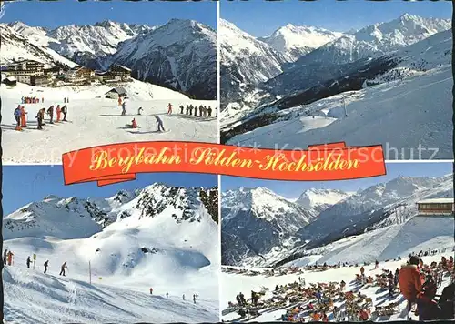 Soelden oetztal Hochsoelden Blick auf Soelden Skigebiet Hainbachkarlift Restaurant Bergbahn Soelden Kat. Soelden