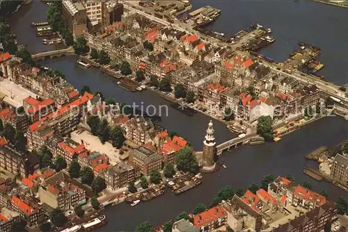 Amsterdam Niederlande Luchtopname Montelbaanstoren en omgeving Kat. Amsterdam