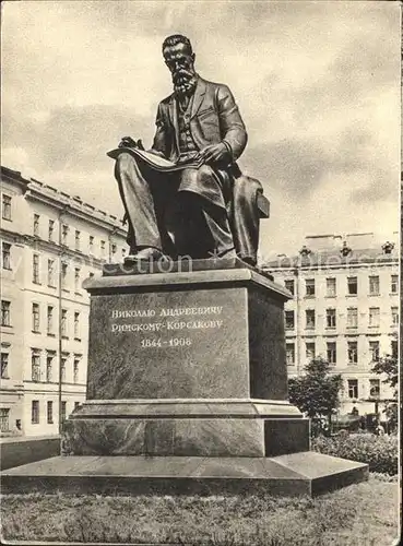 St Petersburg Leningrad Rimsky Korsak Denkmal  / Russische Foederation /Nordwestrussland