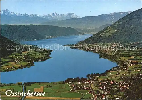Ossiachersee und Umgebung Alpenpanorama Fliegeraufnahme Kat. Ossiach