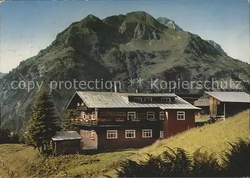 Mittelberg Kleinwalsertal Alpengaststaette Buehlalpe Alpen Kat. Oesterreich