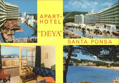 Santa Ponsa Mallorca Islas Baleares Apart Hotel Deya Swimming Pool Meerblick Kat. Calvia