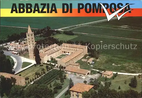 Codigoro Abbazia di Pomposa Abtei Fliegeraufnahme